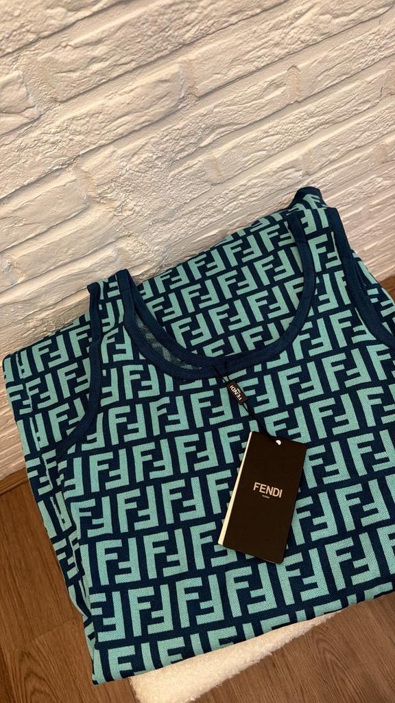 Fendi jurk blauw maat 40 nieuw, Verzenden, Nieuw, Maat 38/40 (M), Blauw