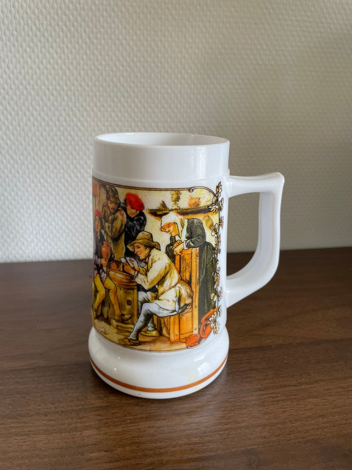 Antieke bier pul wit met opdruk, Ophalen of Verzenden, Zo goed als nieuw, Pul(len), Overige merken