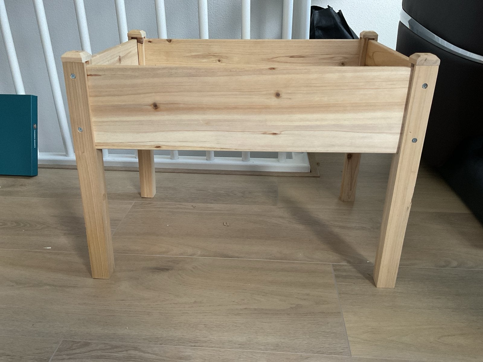 Houten plantenbak op poten - ideaal voor balkon/tuin, Balkon, Ophalen of Verzenden, Zo goed als nieuw, 60 tot 100 cm