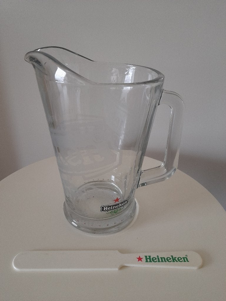 Heineken pitcher en afschuimer, Ophalen, Zo goed als nieuw, Glas of Glazen, Heineken