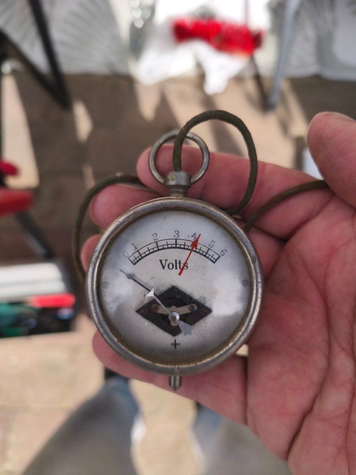 Vintage Voltmeter - Antiek Meetinstrument, Antiek en Kunst, Ophalen of Verzenden