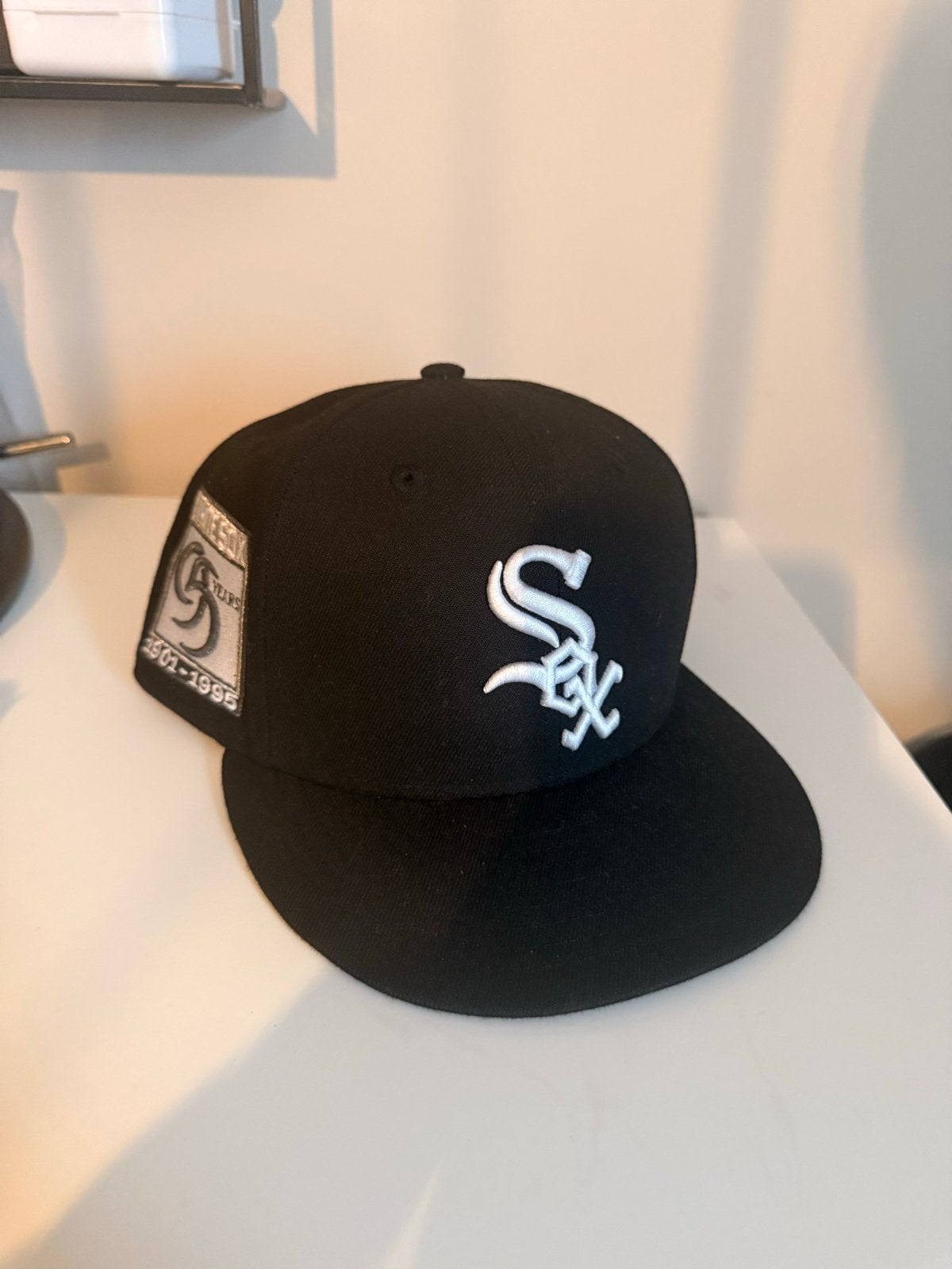 New Era Fitted Cap Sox - Zwart, Kleding | Heren, Hoeden en Petten, Ophalen, Nieuw, Pet