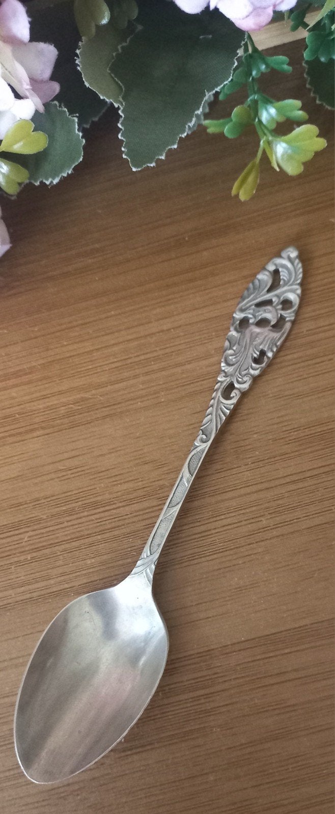 Leuke brocante kinderlepel, opengewerkt, vogel, GeBe, Ophalen of Verzenden