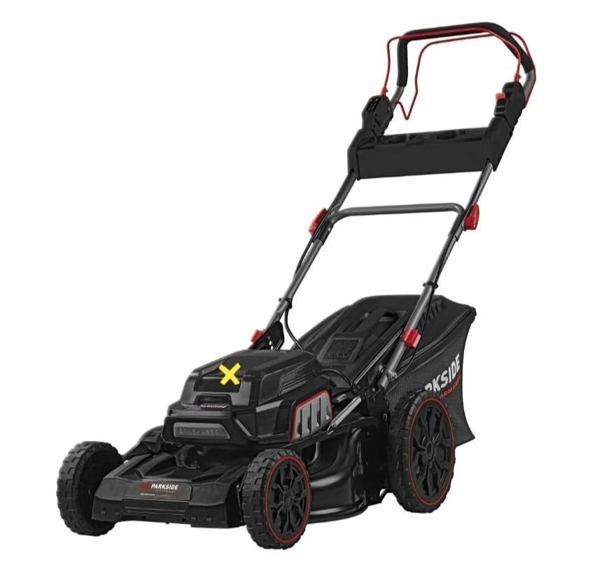 Parkside performance grasmaaier 40v, Ophalen, Cirkelmaaier, Gebruikt, Accu-grasmaaier