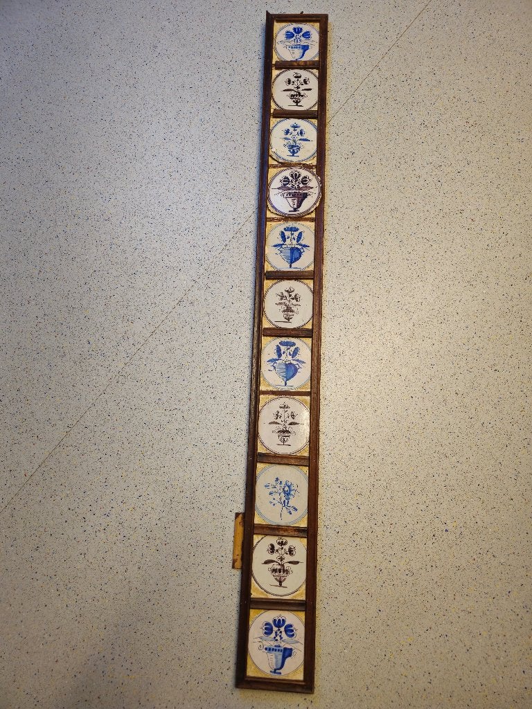 Delftsblauwe tegeltjes, Beschadigd (11x, rond), Ophalen of Verzenden
