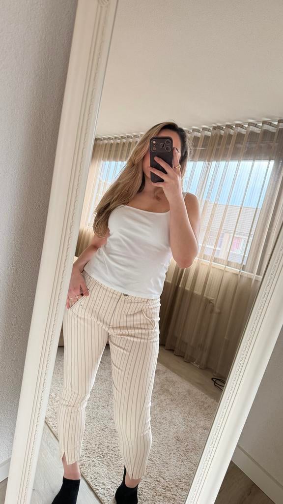 Five Units Broek - Beige met strepen, Beige, Ophalen of Verzenden, Zo goed als nieuw, Maat 36 (S)