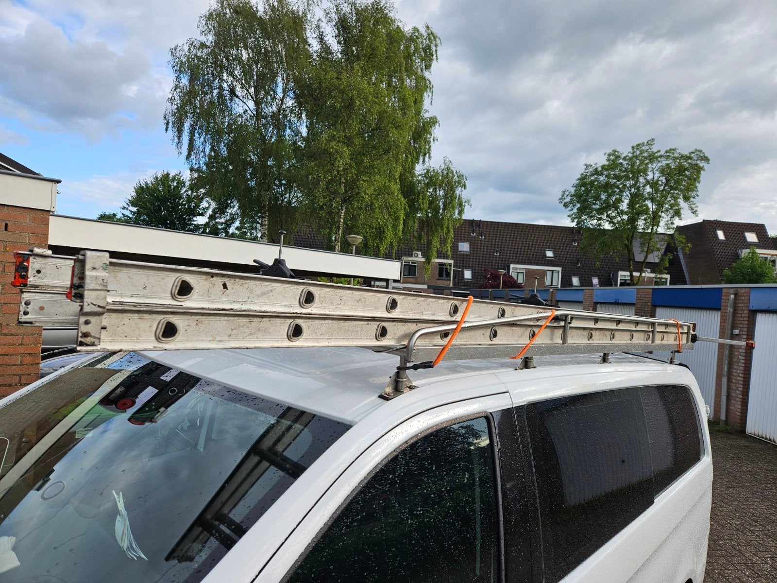 Aluminium ladder, Ophalen of Verzenden, Gebruikt, 4 meter of meer