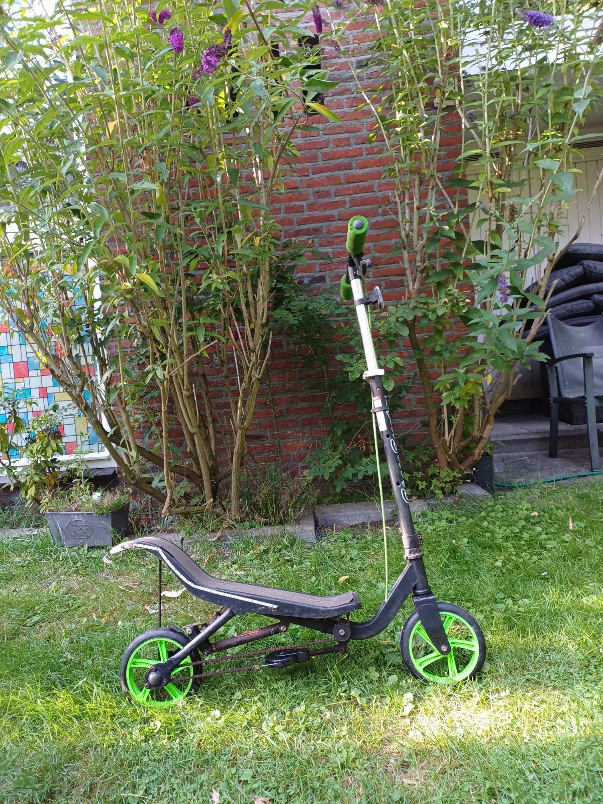 Space Scooter met verlichting - Zwart/Groen, Ophalen, Gebruikt, Gewone step, Space Scooter