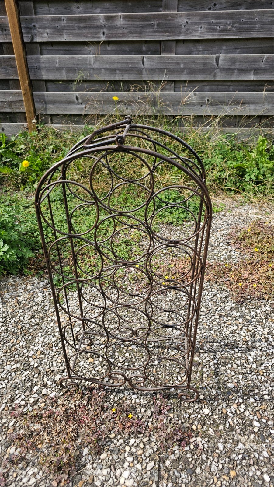 Wijnrek van metaal - Vintage stijl, Ophalen, Gebruikt, 15 tot 25 flessen, 75 – 100