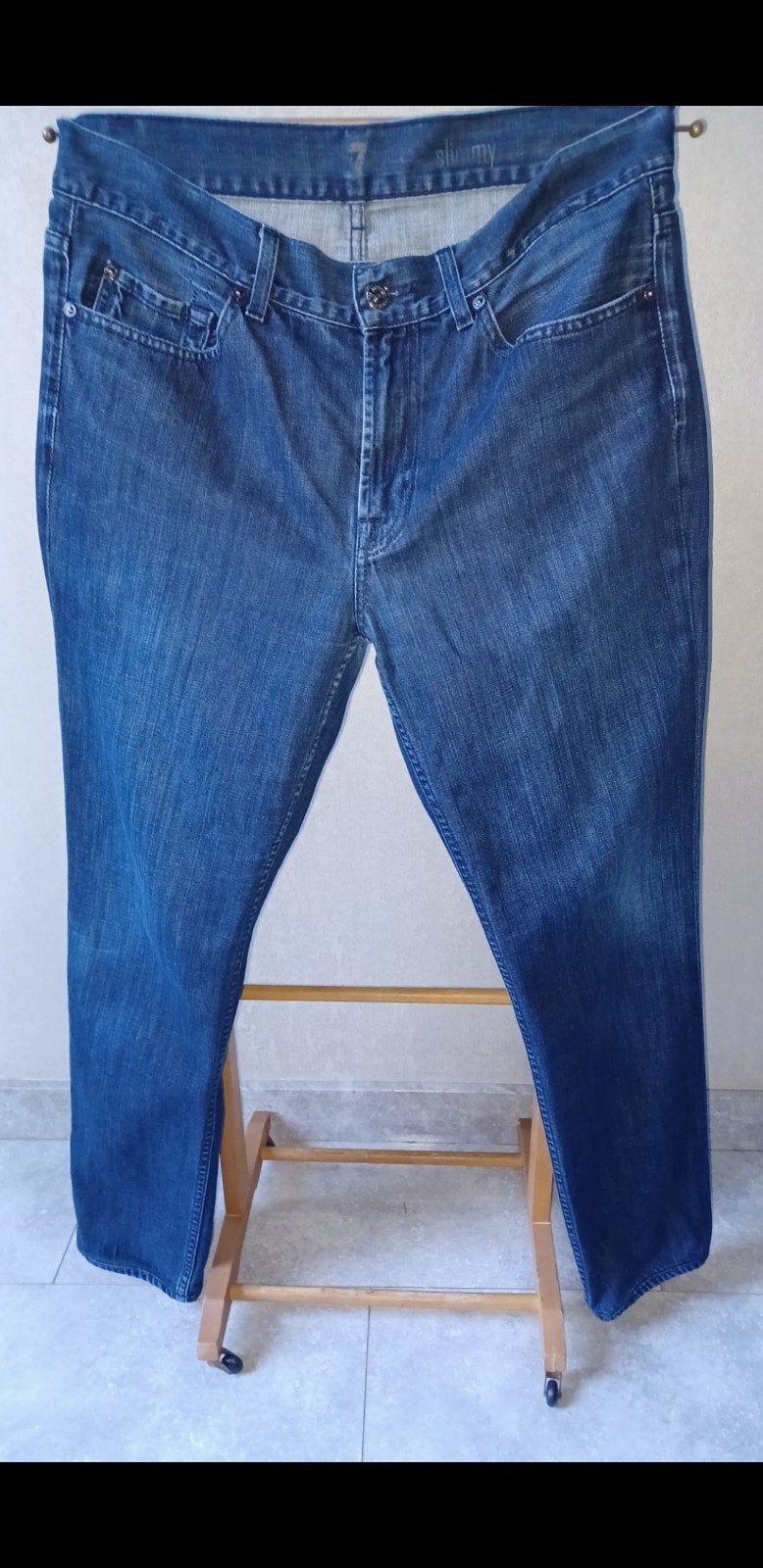 7 For All Mankind Slimmy jeans maat 34 100% katoen, Kleding | Heren, 7 For All Mankind, W33 - W34 (confectie 48/50), Gedragen