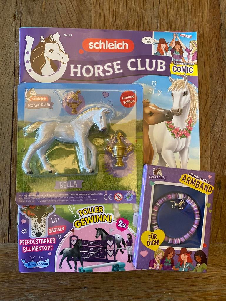 Schleich Exclusive Horse Club Tijdschrift ~ Bella veulen, Ophalen of Verzenden, Zo goed als nieuw, Paard, Beeldje of Figuurtje