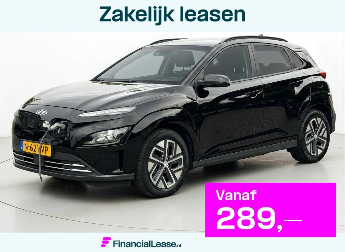 Hyundai Kona EV Fashion 64 kWh ADAPT.CRUISE HEADUP.DISPL CAM, Stof, Zwart, Origineel Nederlands, 410 min
