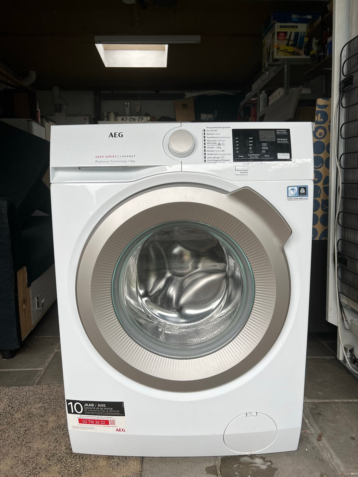 AEG 6000 Series Lavamat ProSense Wasmachine, Ophalen, 8 tot 10 kg, Voorlader, Kort programma