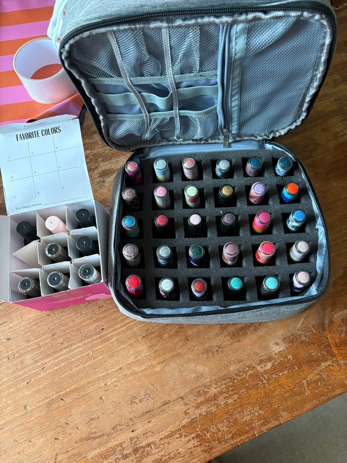 Zeer grote uitgebreide starterset van pink gellac 38 lakjes, Ophalen of Verzenden, Zo goed als nieuw, Overige kleuren, Handen en Nagels