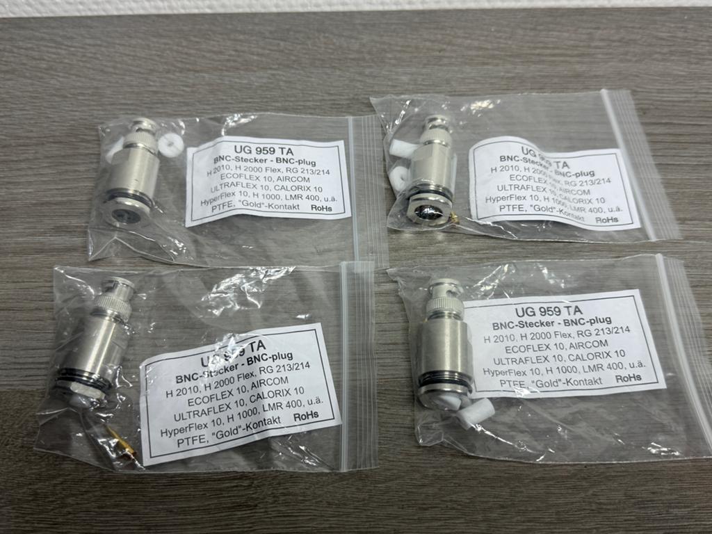 4x bnc connector ecoflex10 ultraflex10 hyperflex10, Ophalen of Verzenden, Nieuw, Antenne