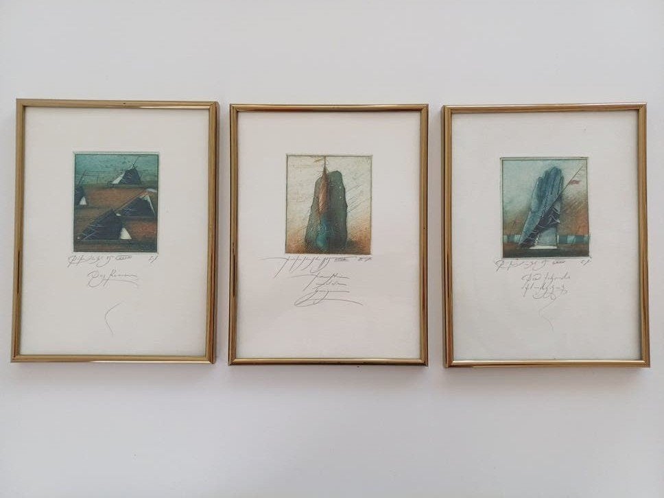 Drie originele litho's of zeefdrukken, Ophalen of Verzenden