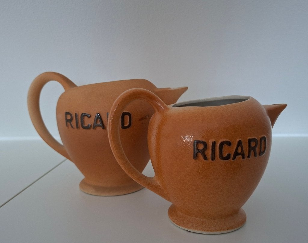 Set van 2 vintage Ricard waterkannen, Ophalen of Verzenden