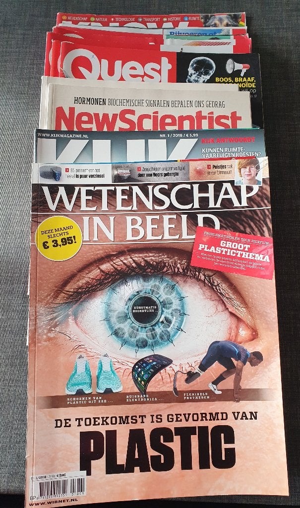 15x (oude) Kijk, New Scientist, Quest, Wetenschap in beeld, Ophalen, Zo goed als nieuw, Wetenschap en Natuur