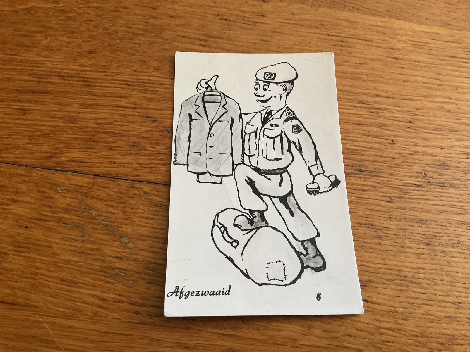 M207 militair humor Illustrator K O, Ophalen of Verzenden, Overige thema's