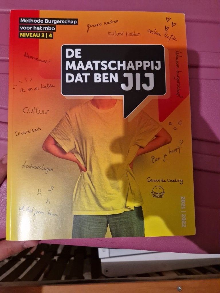 De maatschappij dat ben JIJ niveau 3 4, Boeken, Schoolboeken, Ophalen of Verzenden, Zo goed als nieuw, Overige niveaus, Maatschappijleer