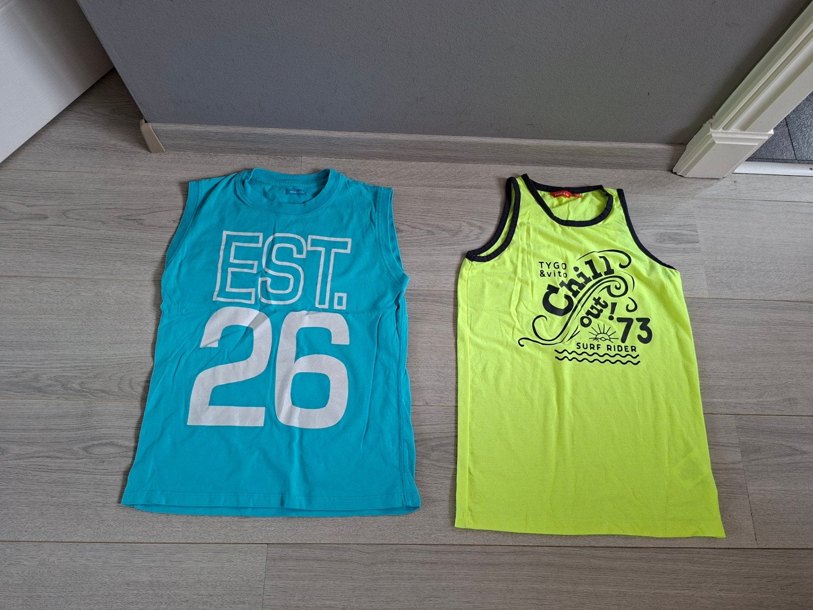 2 jongens singlets maat 146/152 Tygo&Vito en Hema, Ophalen of Verzenden, Zo goed als nieuw, Jongen, Broek