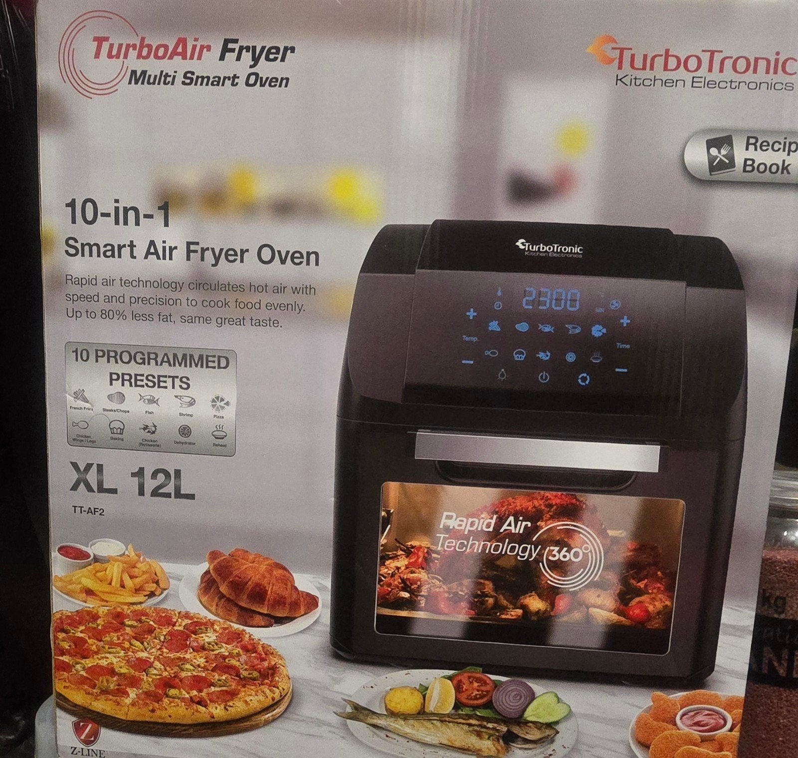 TurboAir Fryer Multi Smart Oven 10-in-1 XL 12L, Ophalen of Verzenden, Nieuw, Airfryer XXL, 1500 gram of meer
