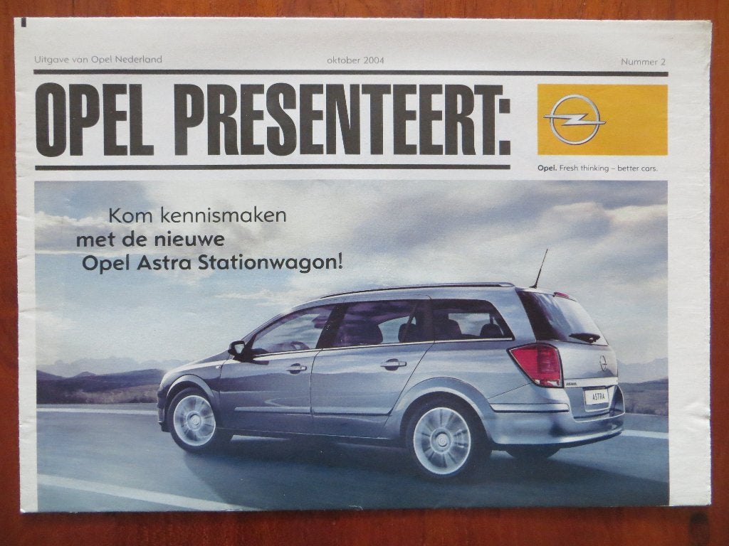 Opel presenteert (okt. 2004) Astra SW, Corsa Rhythm e.a., Ophalen of Verzenden, Nieuw, Opel