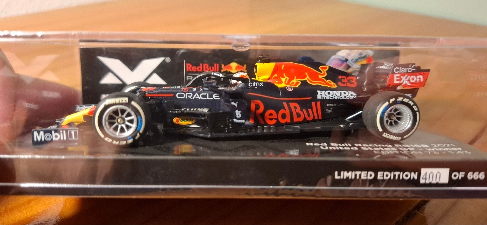 Max Verstappen schaalmodel United States GP 2021 RB16B, Ophalen of Verzenden, Nieuw, Formule 1
