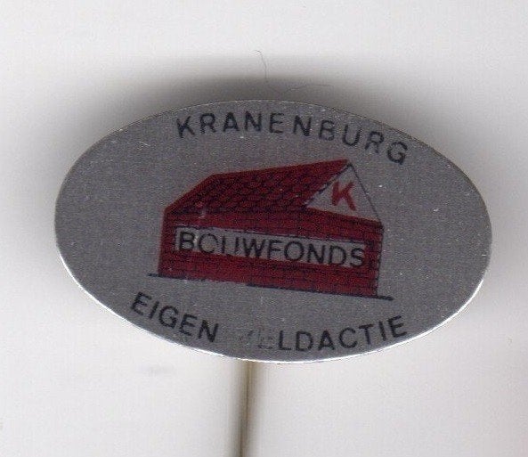 Speldje BOUWFONDS KRANENBURG EIGEN VELDACTIE (A8), Ophalen of Verzenden, Gebruikt, Overige onderwerpen