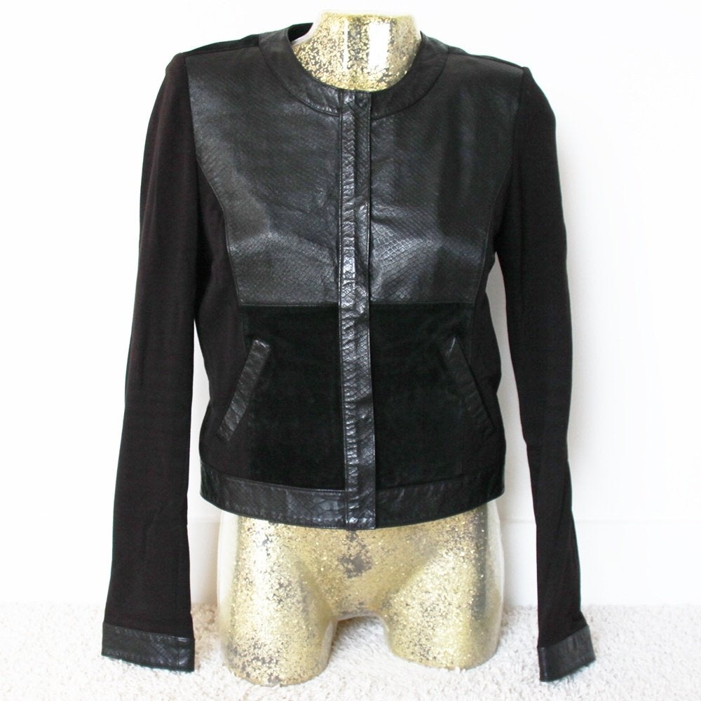 Schitterend Leren SuperTrash Jasje - 97 (Maat 40) € 55,-, Kleding | Dames, Maat 38/40 (M), Supertrash, Zwart, Ophalen of Verzenden
