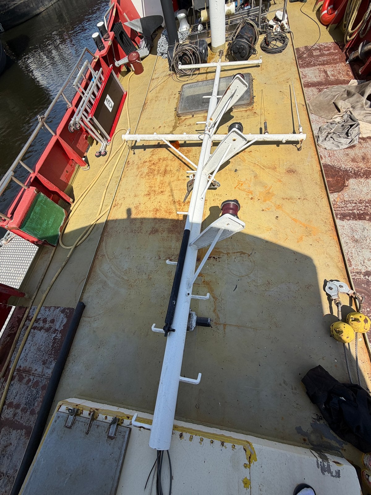 Stalen mast 570cm hoog, Telecommunicatie, Antennes en Masten, Ophalen, Gebruikt, Mast