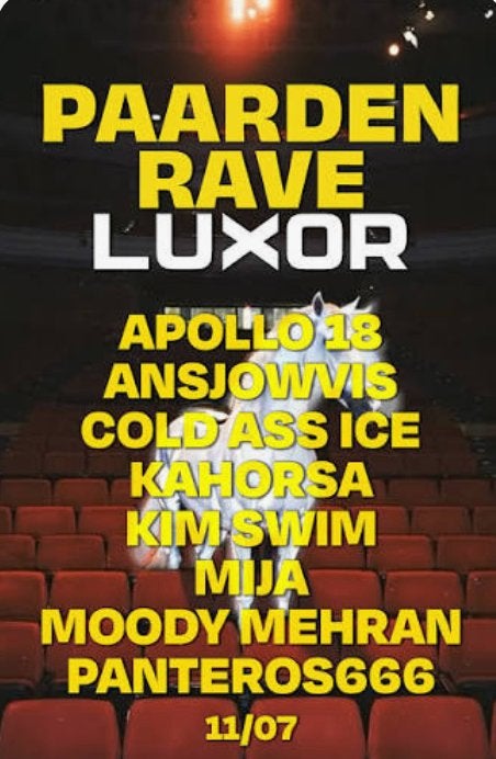 Paardenrave Luxor Theater 2x tickets, Ophalen