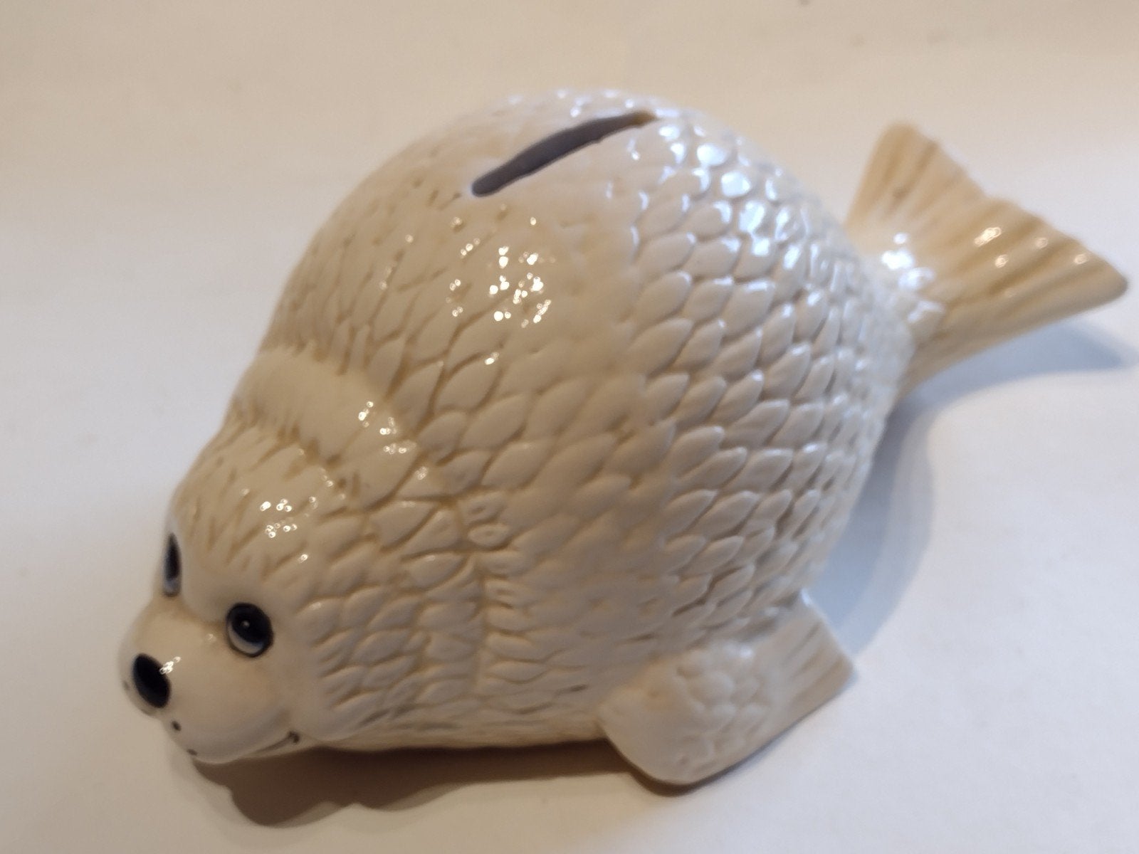 vintage keramiek spaarpot zeehond, Ophalen, Zo goed als nieuw, Steen, Aardewerk of Keramiek, Dier