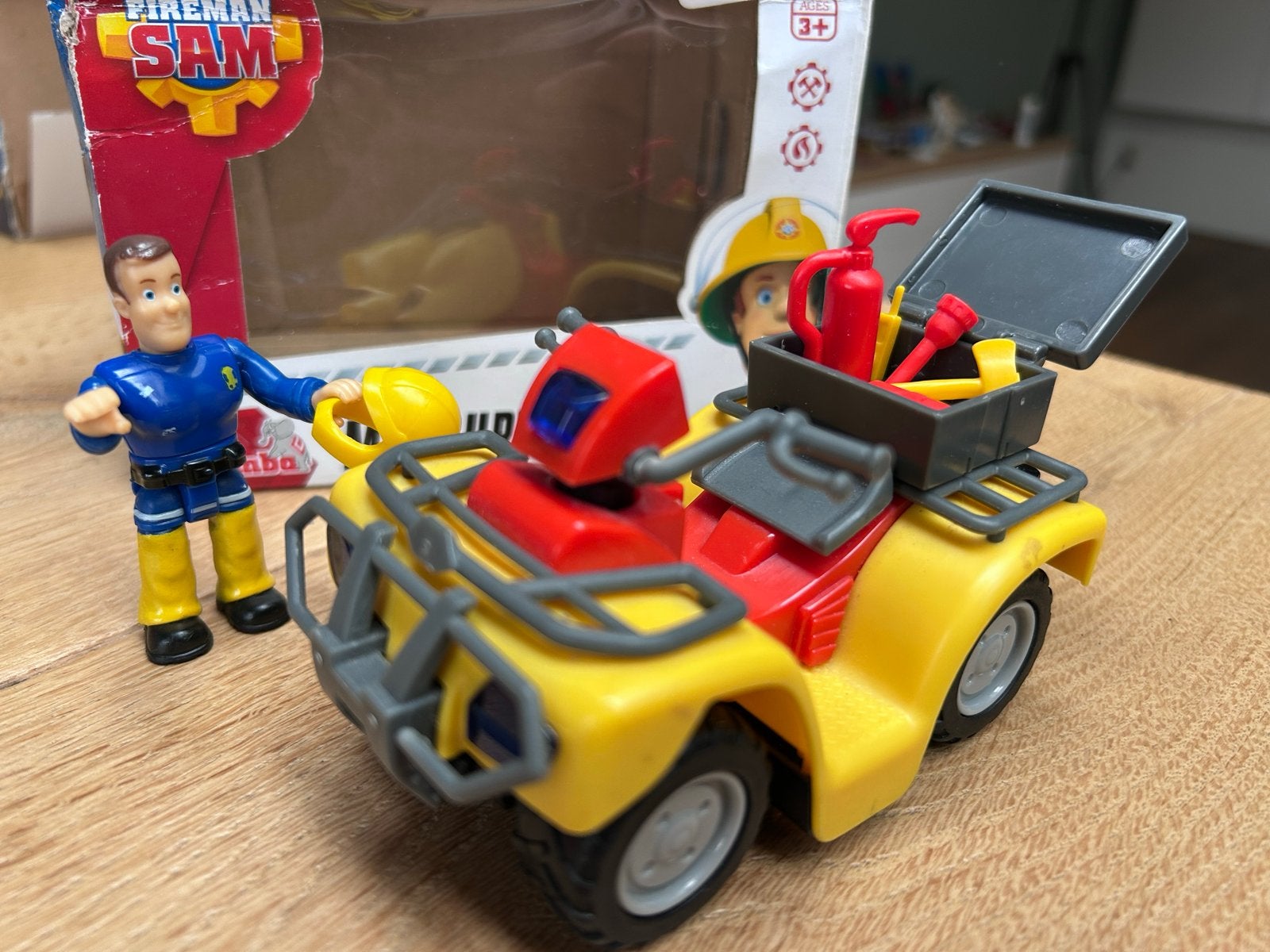 Brandweerman Sam Quad 'Mercury' met figuur en accessoires, Ophalen of Verzenden, Zo goed als nieuw