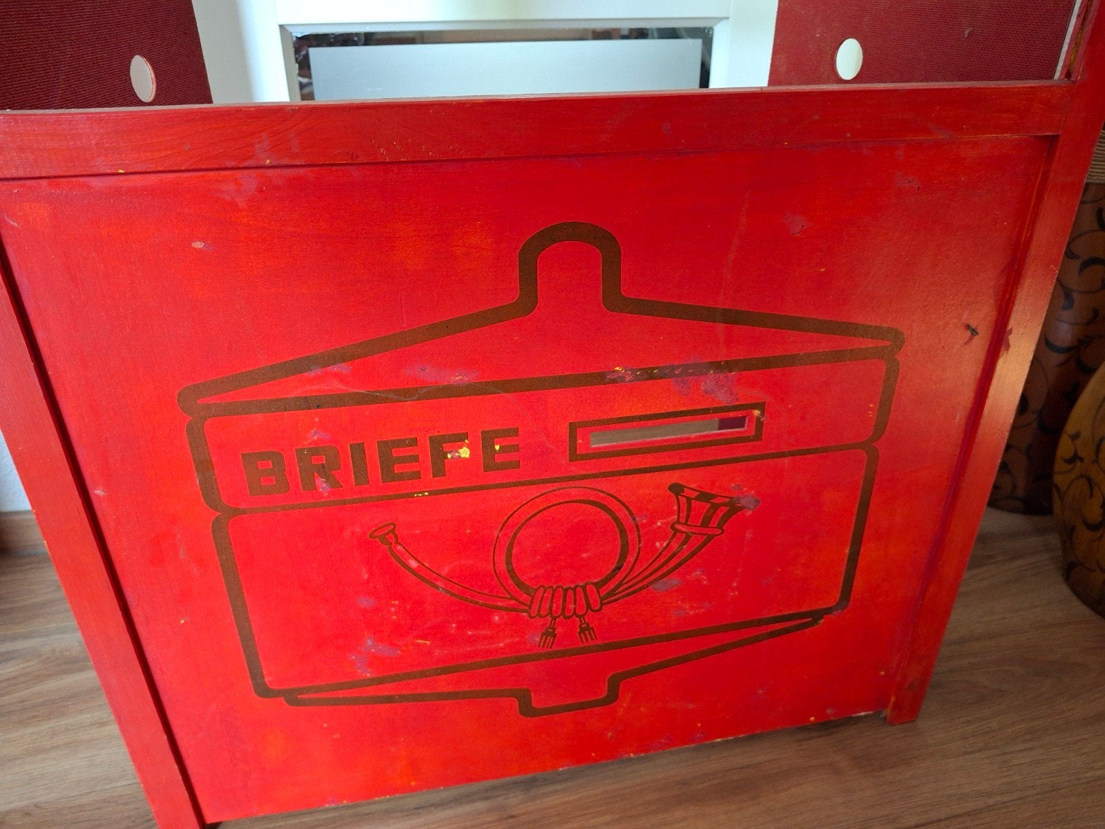 Vintage Poppenkast / Postkantoor - Rood (93x67 cm), Ophalen, Gebruikt, Jongen of Meisje