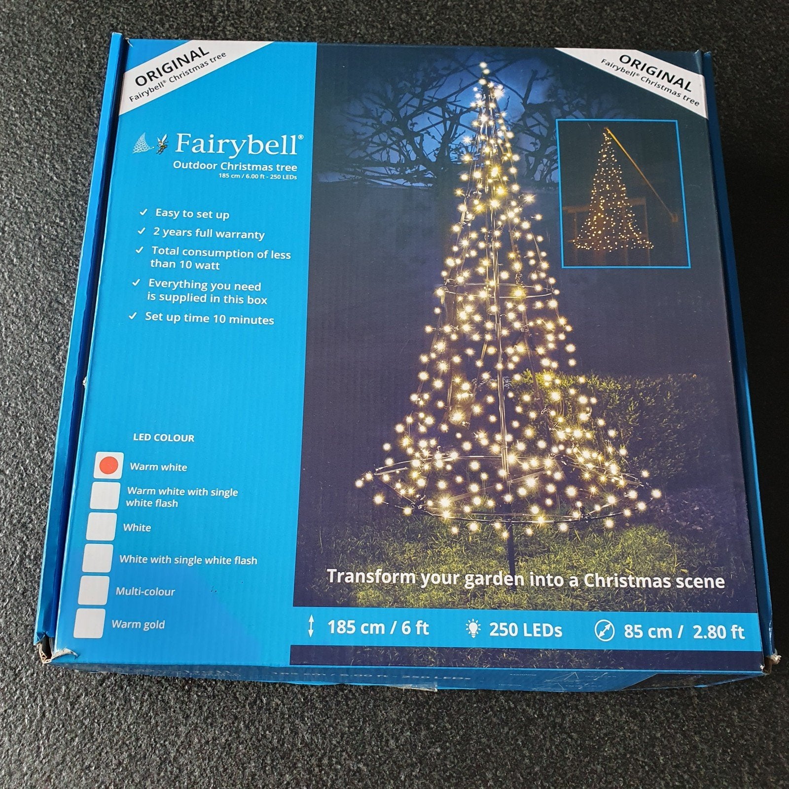 Originele Fairybell buiten kerstboom., Diversen, Kerst, Ophalen of Verzenden, Zo goed als nieuw