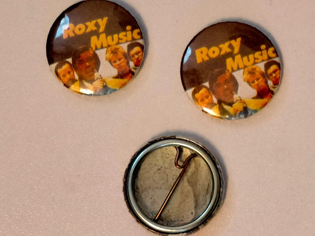 Roxy Music Brian Ferry Brian Eno rock groep muziek button, Ophalen of Verzenden, Zo goed als nieuw, Overige typen