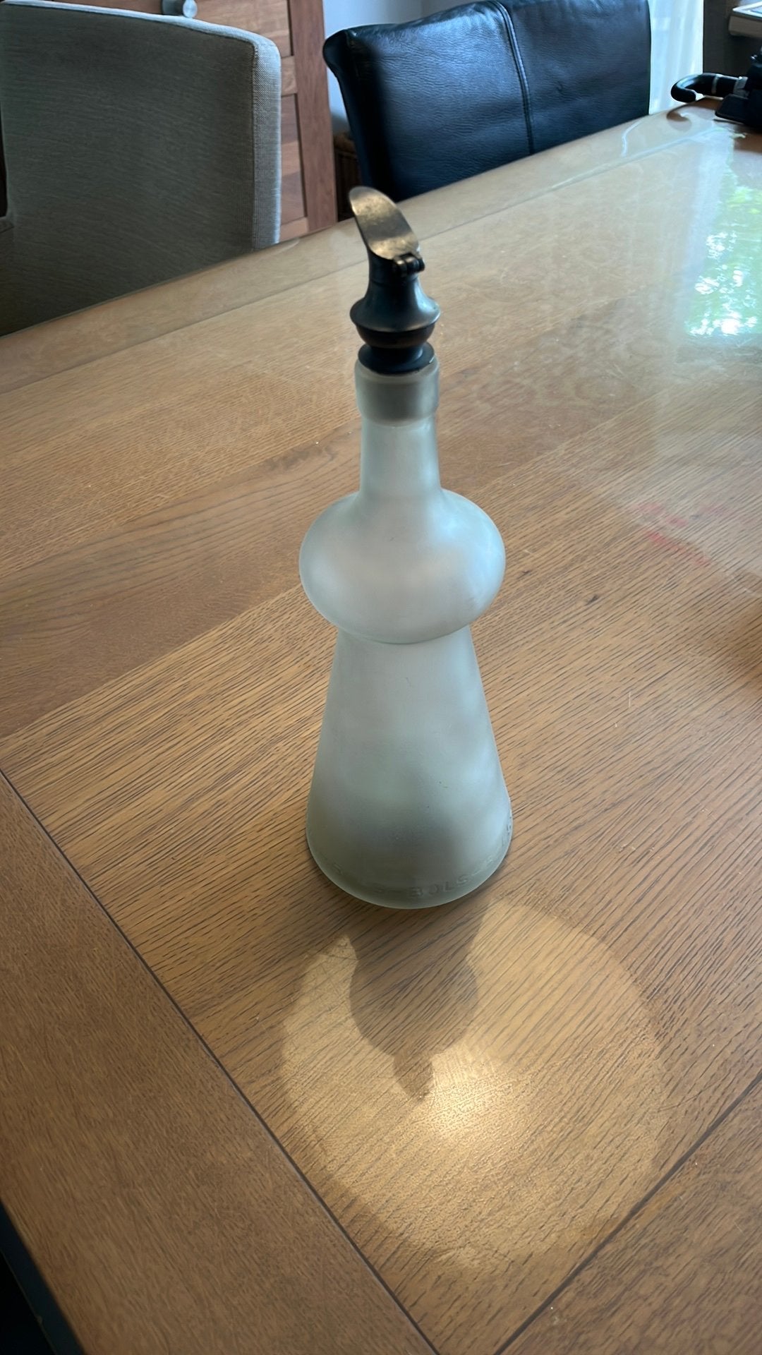 olie- of azijnflesje (karafje) met schenktuit., Antiek en Kunst, Ophalen of Verzenden