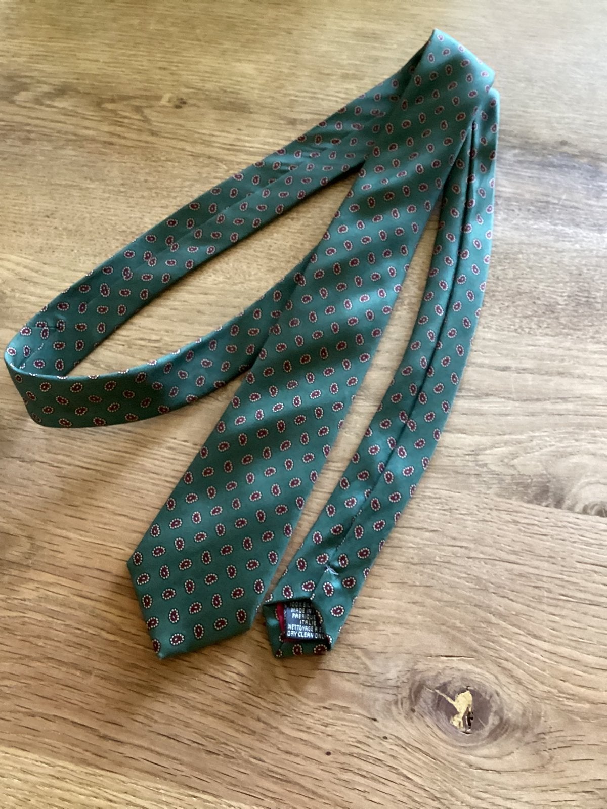 Stropdas, Verzenden, Gedragen, Groen, Met patroon