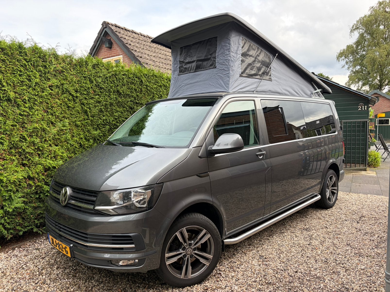 VW Transporter camper T6 DSG automaat 179832 km APK 10-‘27, Caravans en Kamperen, Campers, Automaat, Volkswagen, Particulier, Airconditioning