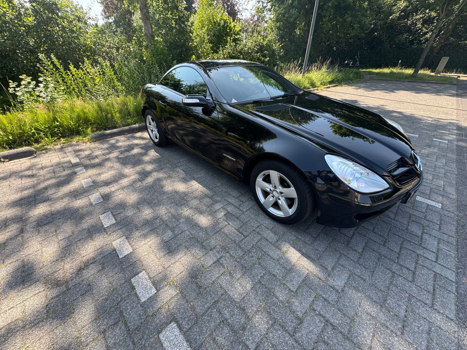 Mercedes-Benz SLK 1.8 Slk200 Kompr Roadster AUT 2008 Zwart, Auto's, Mercedes-Benz, Particulier, SLK, ABS, Airbags, Airconditioning