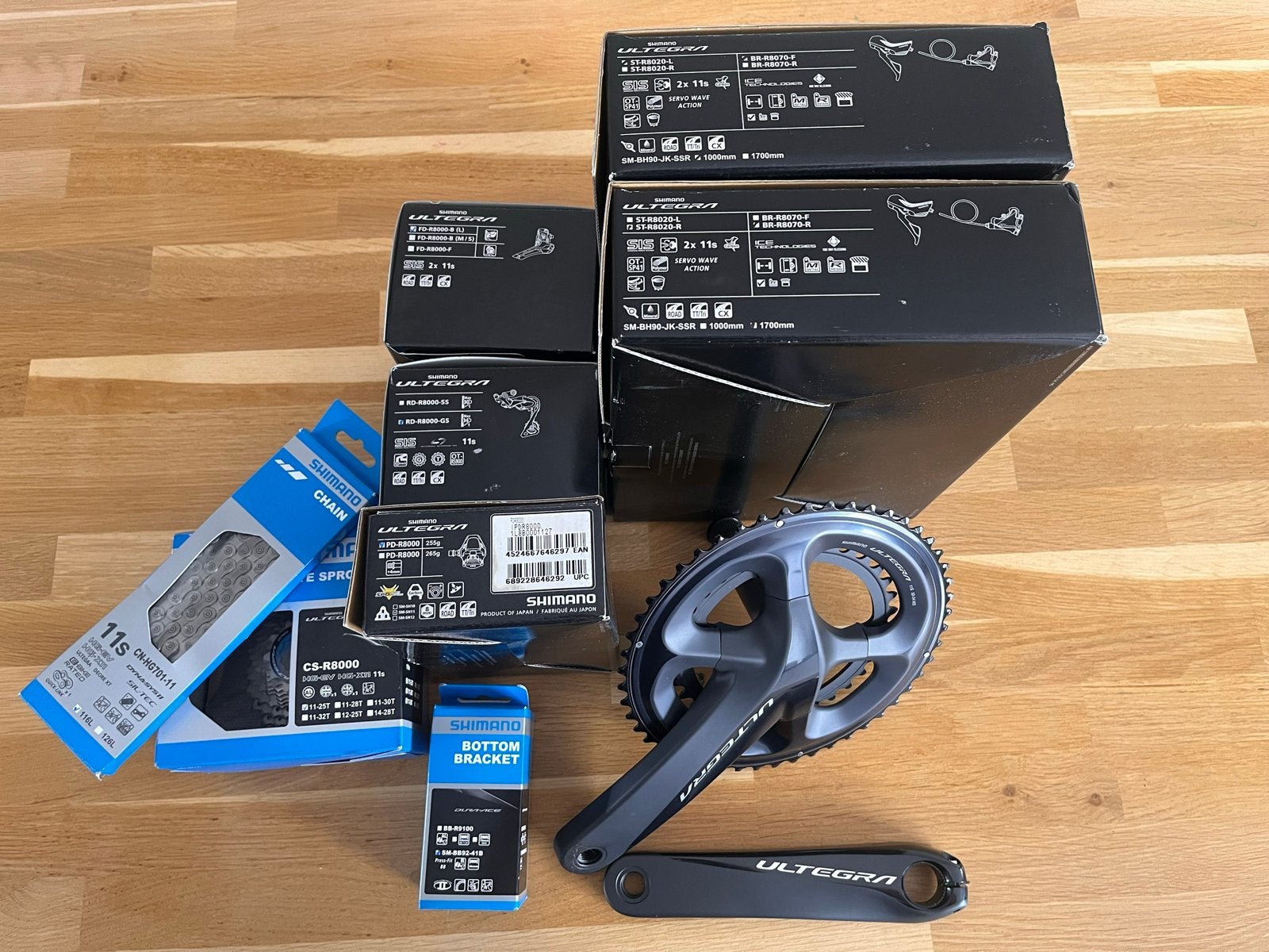 Shimano Ultegra R8020 Groepset en Pedalen, Fietsen en Brommers, Fietsonderdelen, Ophalen, Nieuw, Racefiets, Crankstel of Pedalen
