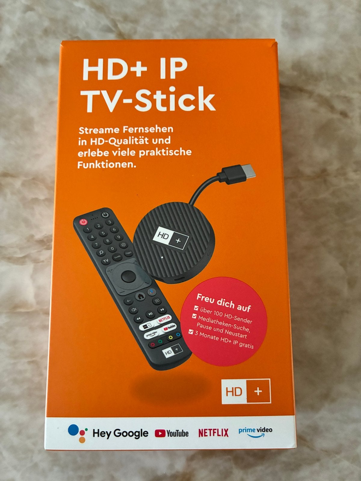 HD+ IP TV-Stick - Zo goed als nieuw, Info@hdplus.com, Hdplus de, Zo goed als nieuw, Zonder harde schijf