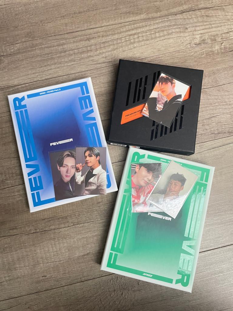 ateez albums fever part 3 & treasure ep 1, Ophalen of Verzenden, Zo goed als nieuw, Aziatisch