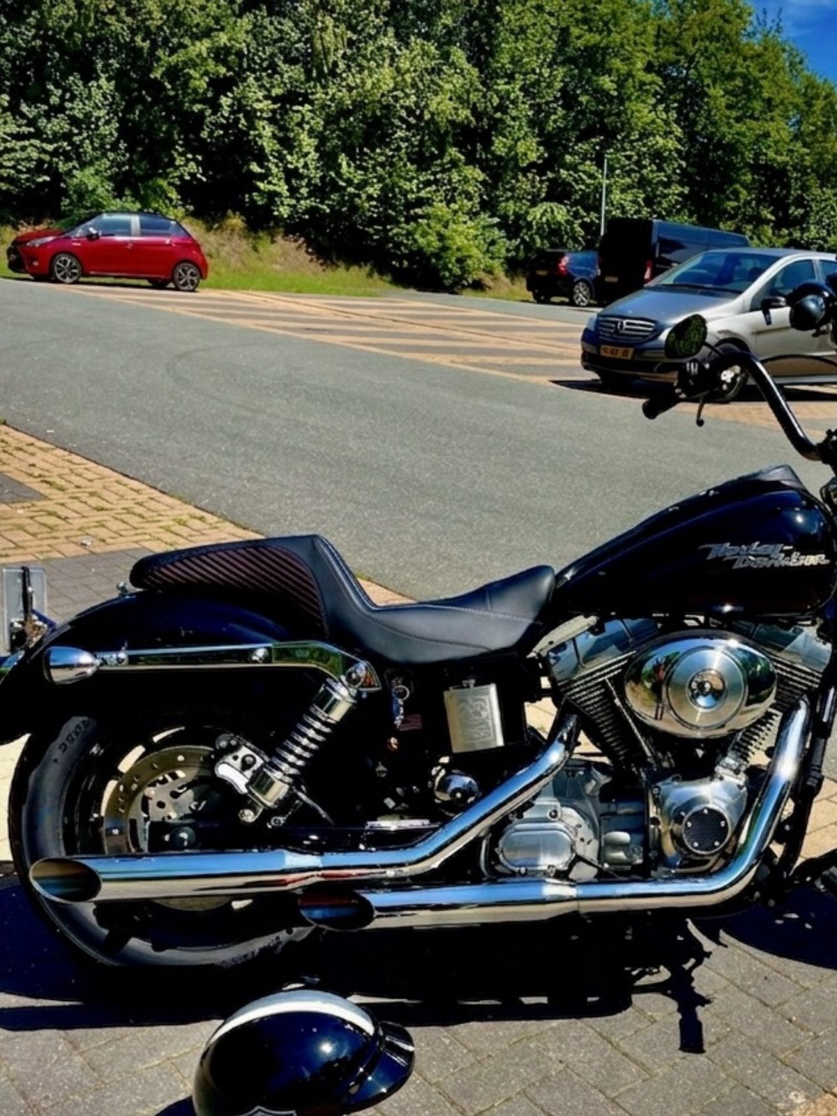 Originele Harley davidson FXD Dyna uitlaat+ S&S dempers, Motoren, Ophalen of Verzenden