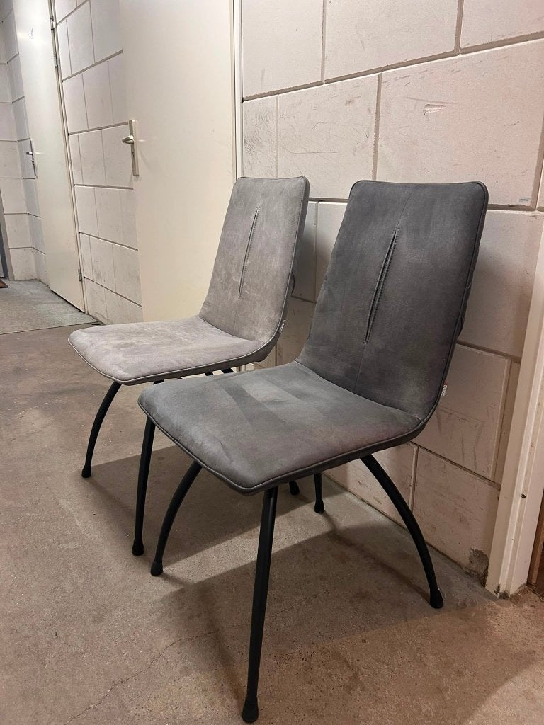Eetkamerstoelen 4 stuks Xooon grijs, Ophalen, Gebruikt, Grijs, Vier