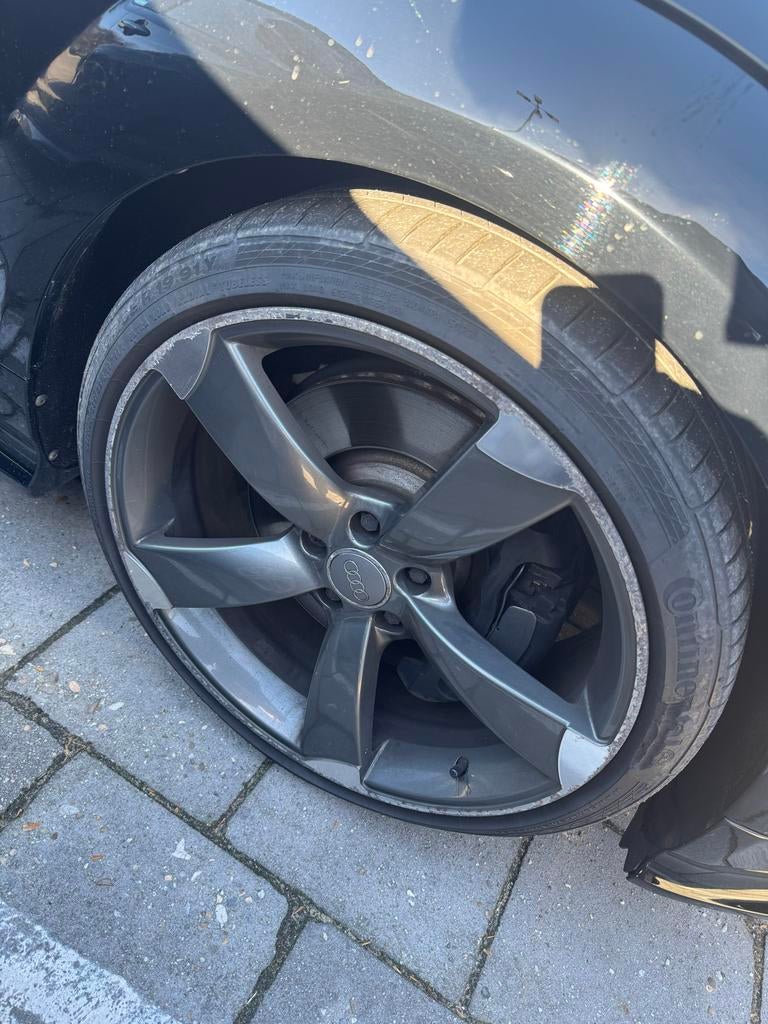 Originele Audi TTS Rotor velgen met Continental banden, Gebruikt, 255 mm, Banden en Velgen, Personenwagen