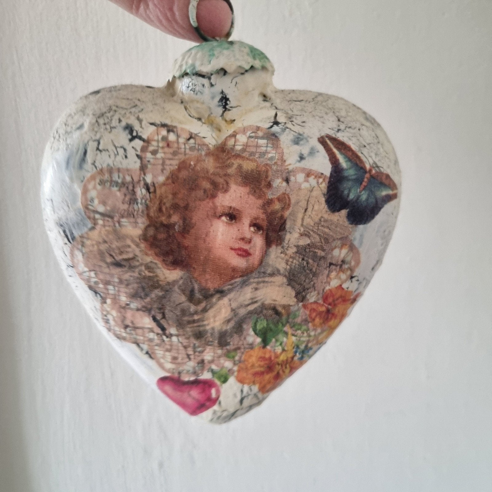Vintage Shabby Chic Hart Decoratie, Ophalen of Verzenden
