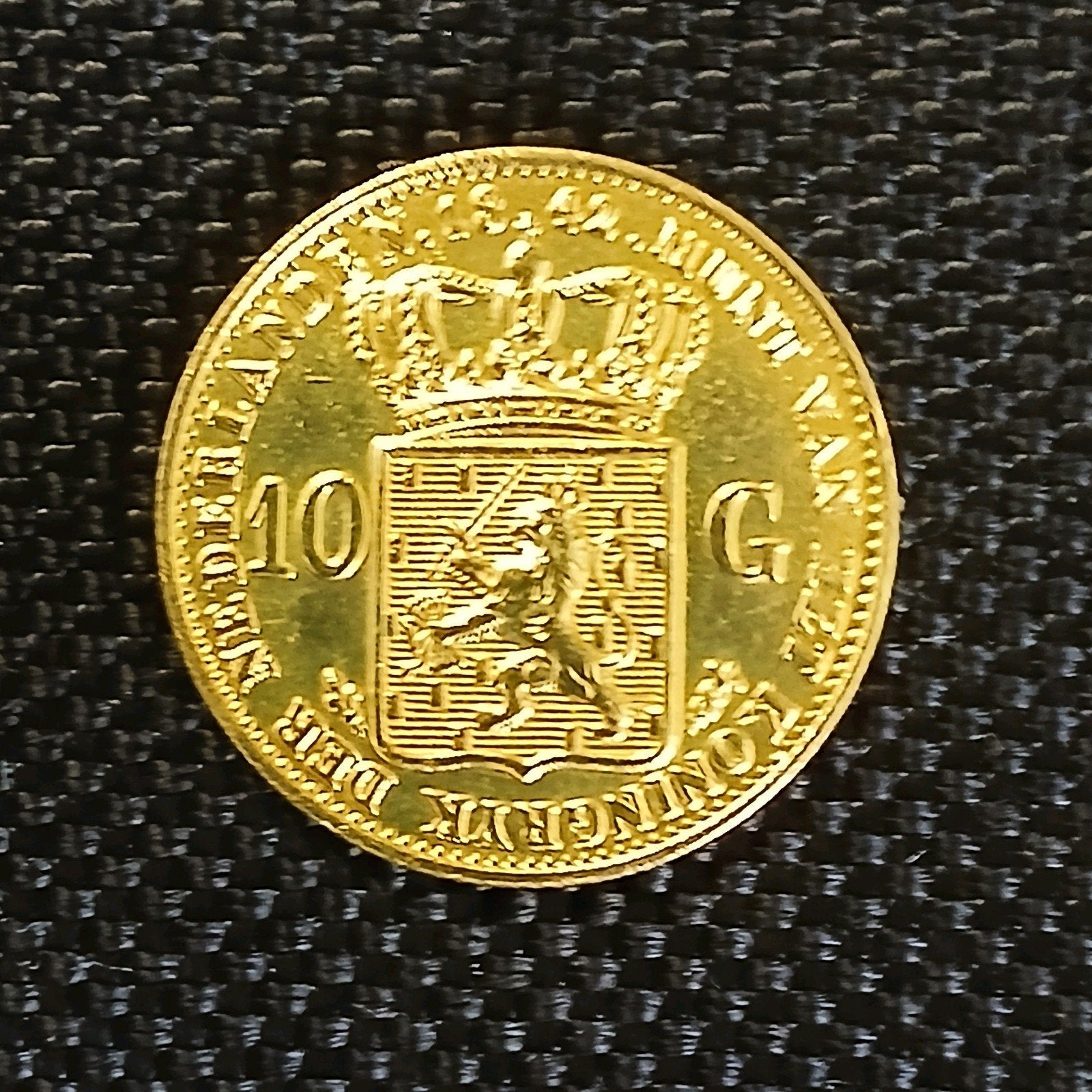 Gouden 10 Gulden Koning Willem II tientje 1842 naslag, Verzenden, Goud, Losse munt, 10 gulden