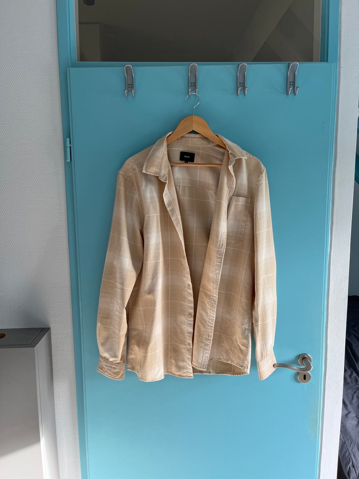 Shoeby Bloes met ruitpatroon, Ophalen of Verzenden, Gedragen, Maat 38/40 (M), Beige